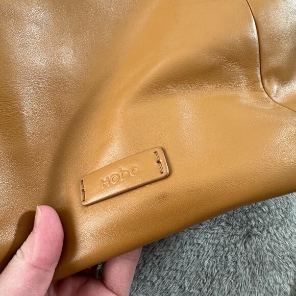 Hobo International Camel Brown Leather Handbag Shoulder Bag Purse - Picture 6 of 8